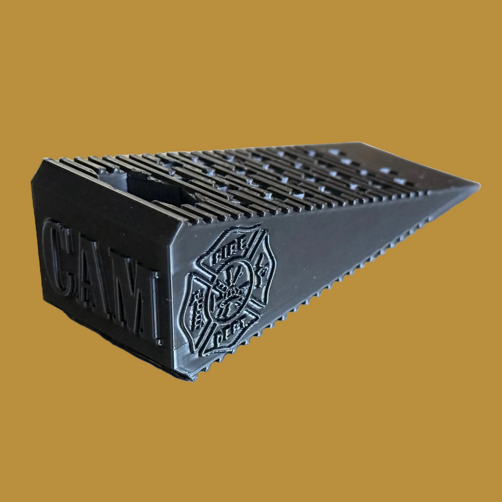 Personalized Firefighter Door Chock — Custom Initials & Logo