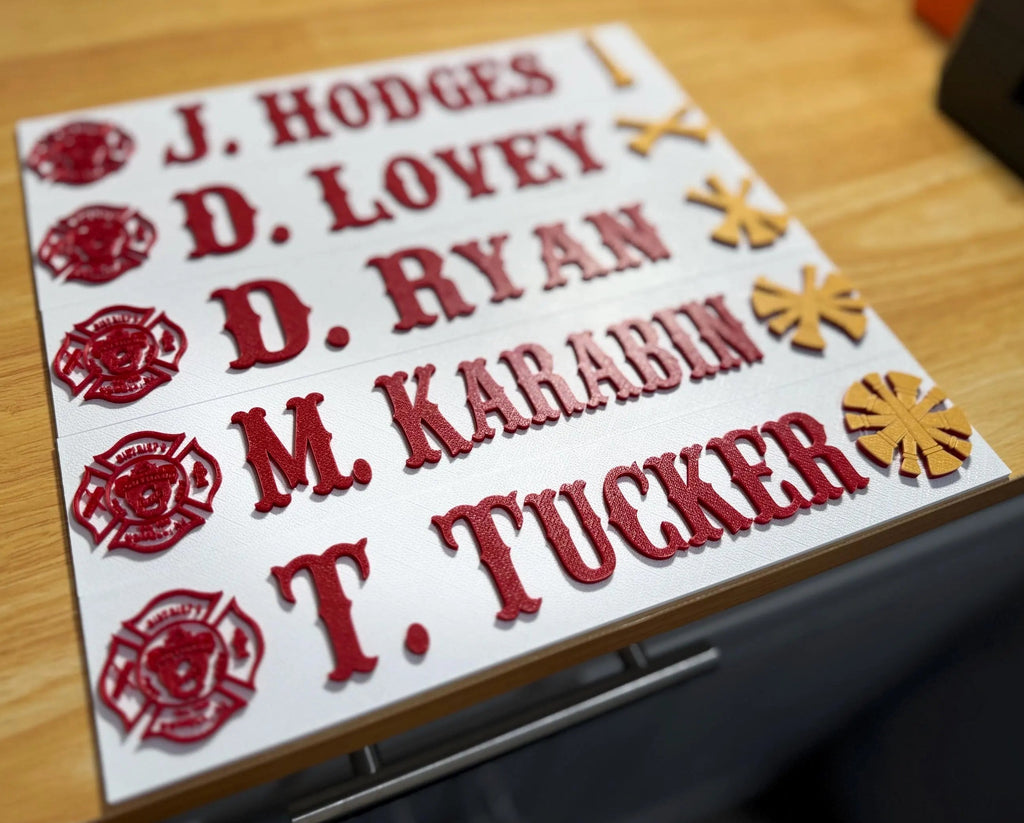 Personalized Locker Nameplate for First Responders