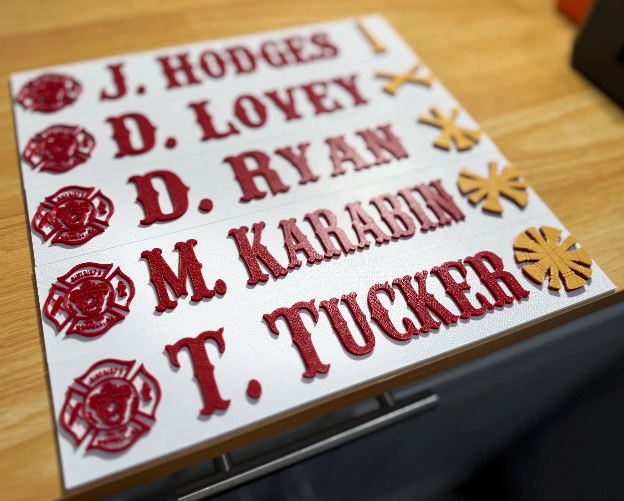 Personalized Locker Nameplate for First Responders