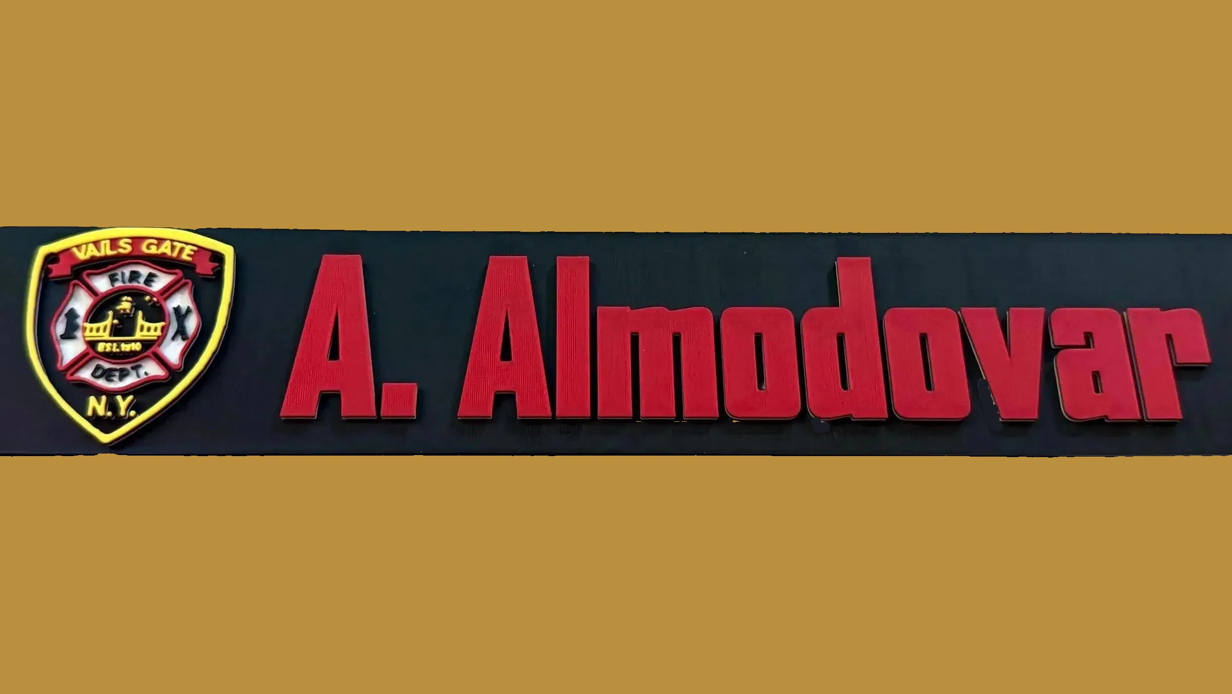 Personalized Locker Nameplate for First Responders