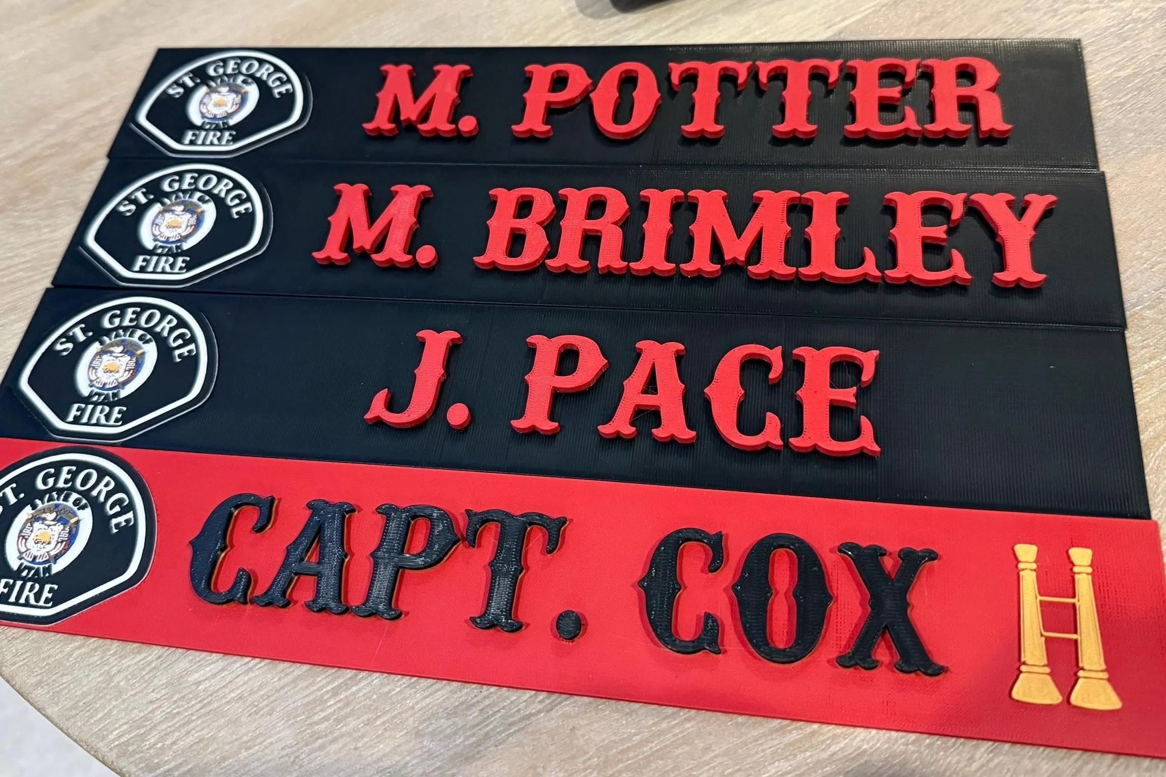 Personalized Locker Nameplate for First Responders